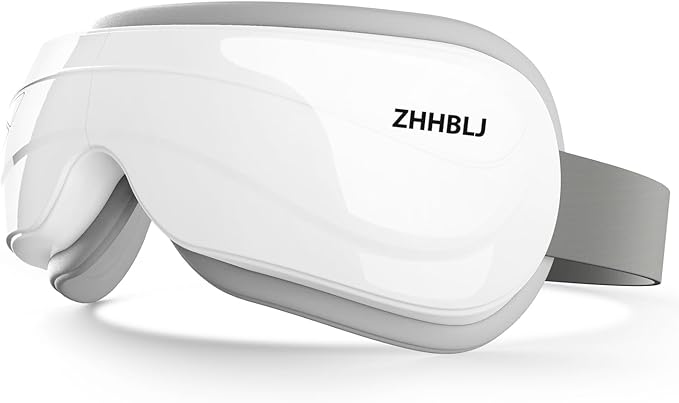 Eye Massager with Heat,Music,Compression, Heated Eye Mask Massage for Migraines & Headache Relief, Reduce Dry Eyes Improve Sleep, Reduce Strain. Birthday and Valentines Day Gifts for Women Men Him