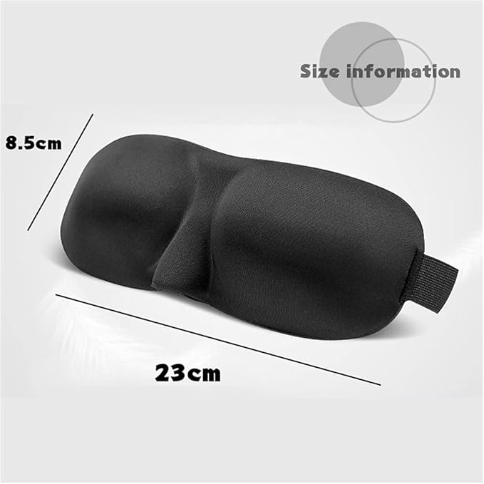 1 PCS 3D Sleep Mask for Women Men Eye Mask for Sleeping Contoured Cup Night Blindfold Mask Block Out Light for Kids Girls and Adult Black