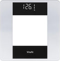 Vitafit Digital Bathroom Scale for Body Weight, High Accuracy Assured by Weight Scale Professional Factory Since 2001, White LED and Step-On, 3*AAA Batteries Included, 400lb, Silver