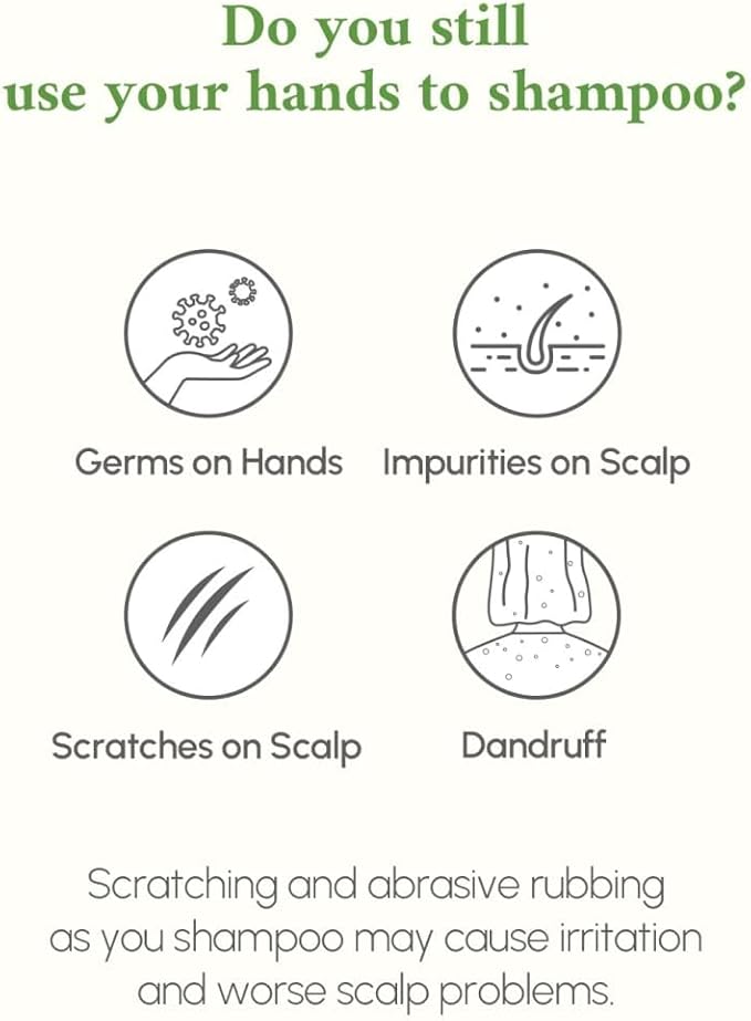 STEAMBASE Perfect Shampoo Brush | Ergonomic Scalp Massager, Scrubber, Exfoliator for Sebum & Dandruff Removal | Soft Silicone Bristles | Dry, Oily, Itchy Scalps, Wet or Dry Hair | White, 1 Count