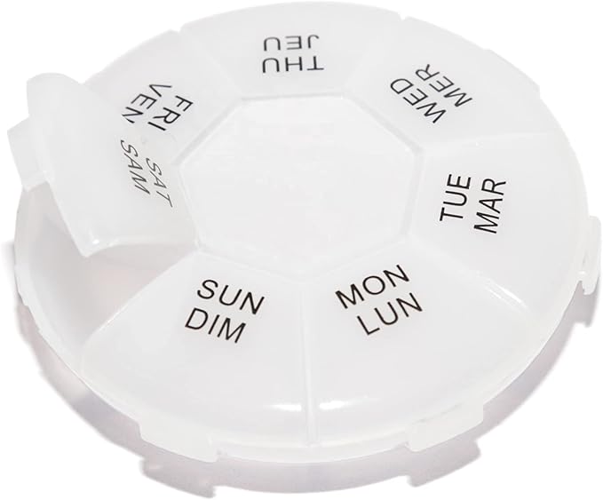 Weekly Pill Organizer,Pill Case, Pill Organizer, Pill Box 7 Days, Portable Travel Pill Box, Compact Dispenser Medicine case
