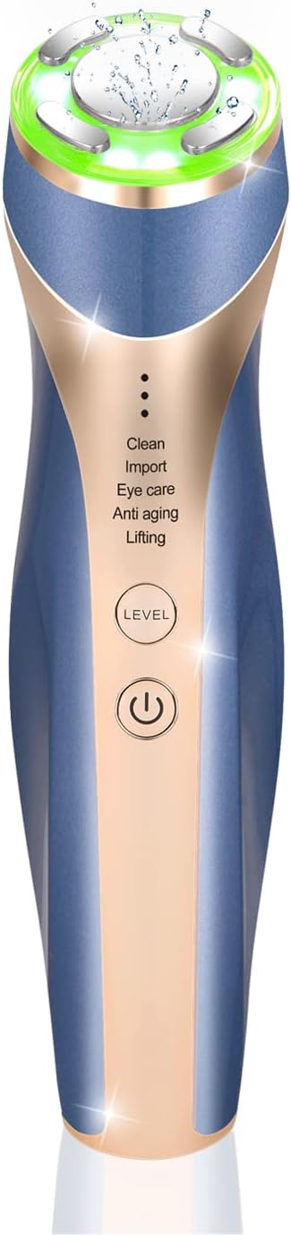 MiSMON High Frequency Facial Machine, 5 in 1 Mutifunctional Facial Massager Skin Tightening Light Theraphy Machine for Face