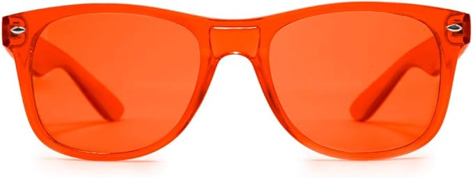Orange Color Therapy Glasses for Chakra Healing, Chromotherapy, and Mood