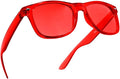 Red Color Therapy Glasses for Chakra Healing, Chromotherapy, and Mood