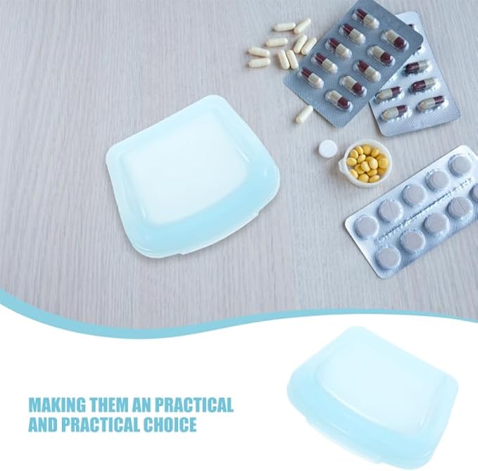 Unomor 2Pcs Reusable Silicone Pill Bags for Travel Transparent Pill Organizer with Open Design Resealable Storage Pouches for Medication