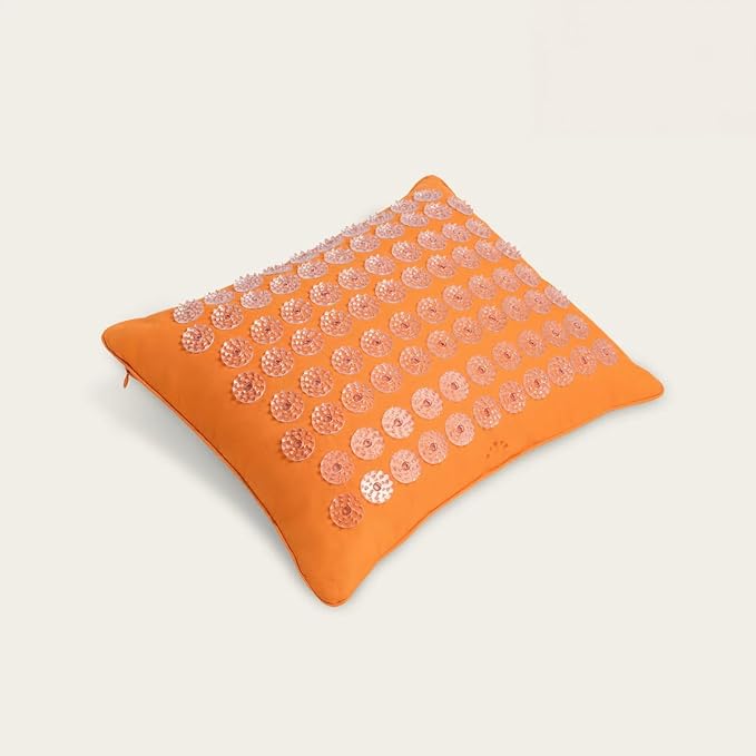 ShaktiMat Premium Acupressure Pillow, Level 1 in Amber, Massage Muscles, Aid Sleep & Unlock Inner Tension | Similar to Acupuncture, No Needles Required