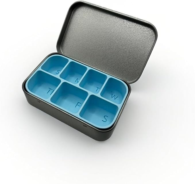 Tin Organizer Insert Compatible with Popular 1.76oz Mint Tins – Divider for Weekly Pills, Candy, Jewelry, Fishing Tackle, Hobby Supplies, and Small Parts