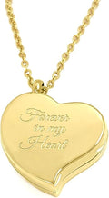Amour Heart Pill Necklace - Polished Heart Locket with Strong Magnetic Closure - Medication Necklace - Keep Your Medication Securely with You at All Times - 26 Inch Chain