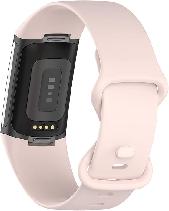 Compatible with Fitbit Charge 6 Bands, Replacement Soft Silicone Watch Straps Soft Wristband for Fibit Charge 5/Charge 6 Fitness Tracker Women&Men (Small)