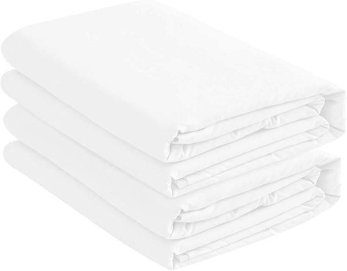 2 Pack Fitted Hospital Bed Sheets – 36” x 84” x 12” | Ultra Soft Double Brushed Microfiber | Deep Pocket Sheet with Full Elastic | Breathable, Durable & Wrinkle-Resistant – White