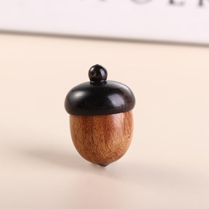 10 Pcs Acorn Shape Pill Organizers Wooden Pill Box Travel Pill Case Capsules Organizer Granule Storage Box Medicine Tablet Container,1.22 * 0.86inch