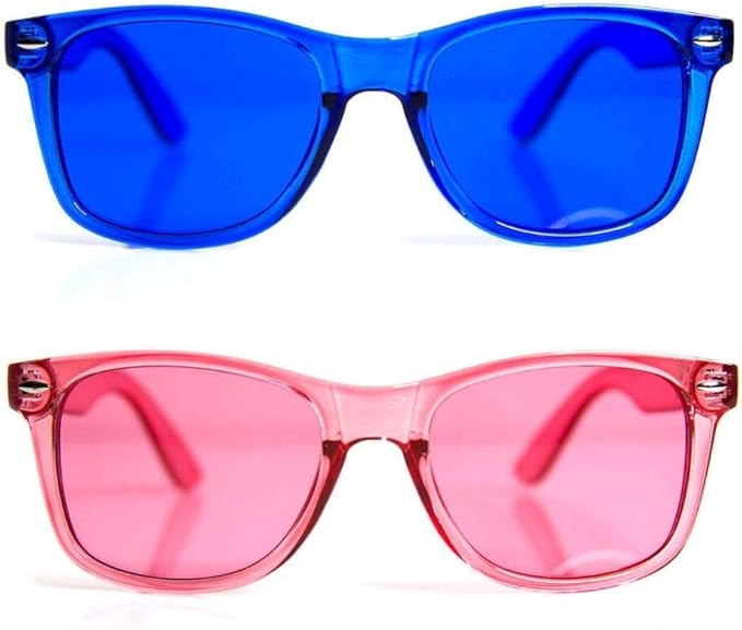 GloFX Color Therapy Glasses - 2 Pack - Chakra Mood Light Therapy Chromotherapy Glasses