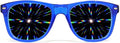 GloFX Ultimate Diffraction Glasses - Transparent Blue - 3D Prism Rainbow Effect - Great Edm, Festival, Concert, Fireworks, Christmas Lights, and Rave Accessory - Transparent Blue Frames