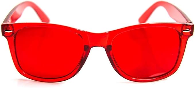 GloFX Red Color Therapy Glasses Glasses - Supports Feelings of Strength Power and Confidence