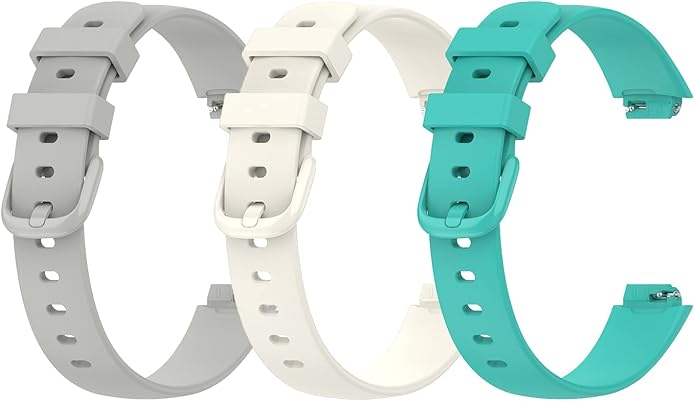 Sporty Wristbands Compatible with Fitbit Inspire 3 Health Tracker Replacement Accessories Soft Silicone Watch Bands for Inspire3 Fitness Tracker S/L