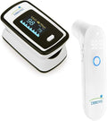 Innovo Medical Deluxe Fingertip Pulse Oximeter and Touchless Digital Forehead Thermometer Bundle