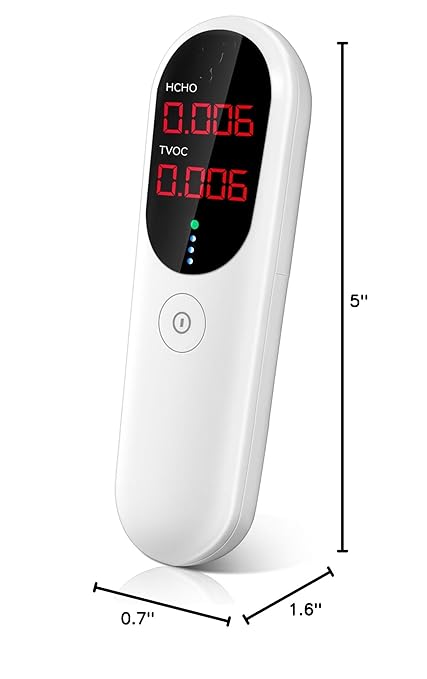 Air Quality Monitor,Indoor Formaldehyde Detector, TVOC Tester for Indoor Air Pollution Detection - Confined Space Test Air Quality for Home,Office and Various Occasion (Black)
