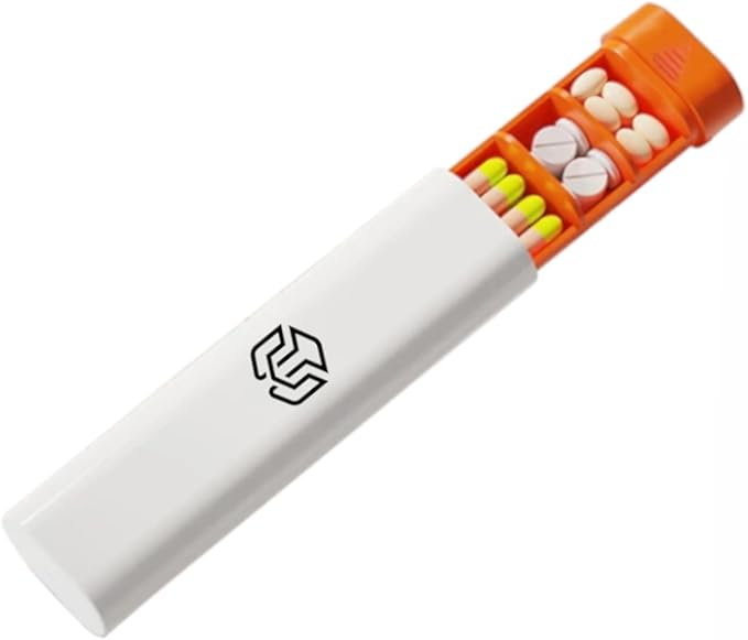 Weekly 7 Day Pill Organizer, Small Travel Pill Case, Medicine Organizer for Supplements and Vitamins