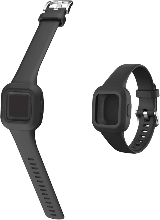 FitTurn Band Compatible with Garmin vivofit jr. 3 Bands Kids Replacement Accessory Soft Silicone Band 130-175mm Size for vivofit jr 3 Fitness Tracker Ages 4+ for Kids Wristbands (Black)