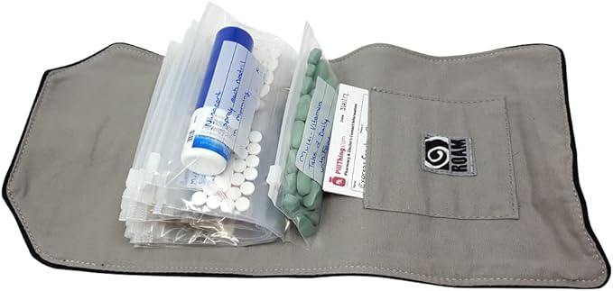 Extra Bags for Wellness Travel Pack - The Pill Organizer Wallet - Pack of 14 Single or Double Compartment (Double Compartment - Pack of 14)