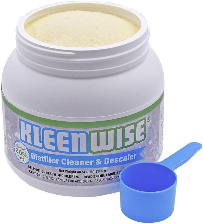 Waterwise Kleenwise Water Distiller Cleaner Descaler, Environmentally Safe and Phosphate Free, Removes Mineral Scale and Buildup, 48 ounces with Scoop, 3 Pound (Pack of 1)