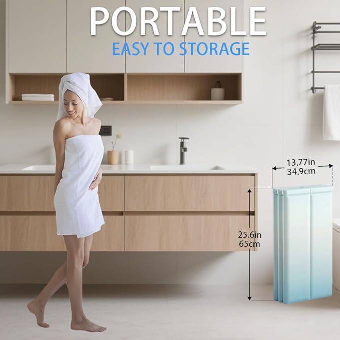 Simcat Portable Foldable Ice Bath Tub, Large Portable Bath Tub for Adults, Suitable for Outdoor Gym, Easy to Assemble Collapsible Bathtub, Ice Bath, Family Bathroom SPA Tub(31.5 in Gradient Blue)