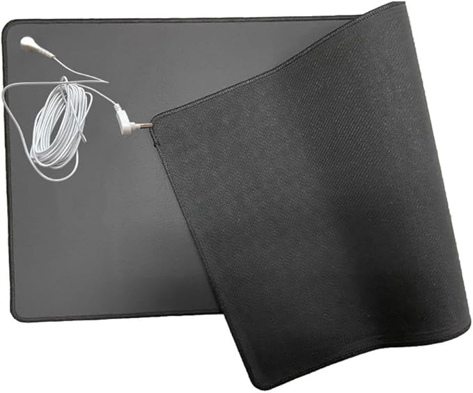 Grounding Mat for Improved Sleep, Reduced Anxiety, Pain, Headache Relief, Health Balance. Grounded Therapy. Connect to Earth While Indoors. Grounding Cord Included. 23.6" x 11.8"