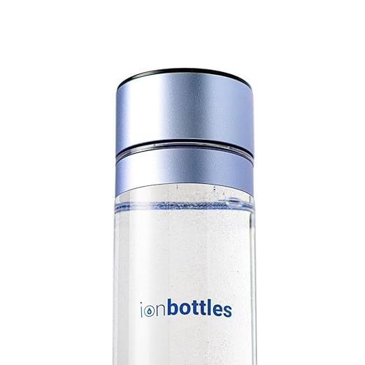 IonBottles Atom Hydrogen Water Bottle - 10 oz, 5 PPM, SPE/PEM, Dual Chamber, Pressure Relief Valve, Digital Timer, BPA-Free Tritan Strong Bottle Design, USB Type-C