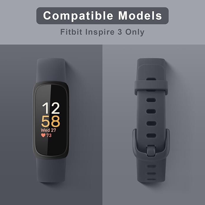 AK Band Compatible with Fitbit Inspire 3 Bands for Women Men, Adjustable Replacement Sport Wristbands Straps for Fitbit Inspire 3 Fitness Tracker