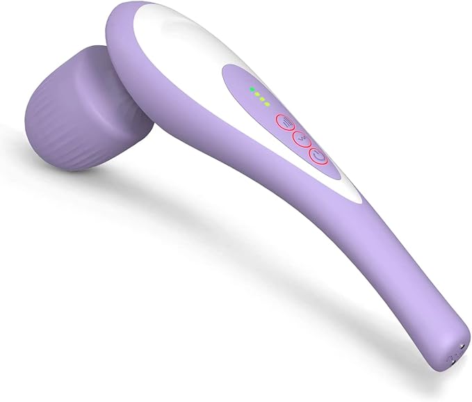 Personal Handheld Vibrating Massager-Cordless Electric Percussion Muscle/ Deep Tissue Massager for Neck Back Shoulder Foot, Portable Seven Wand Massager for Full Body