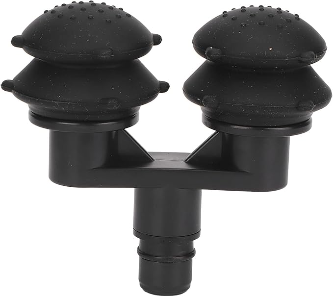 YUYTE Massage Gun Heads,Massager Replacement Head, 0.7in Outer Diameter Silicone Odourless Muscle Relaxation Massage Attachment Head Black