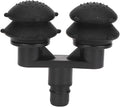 YUYTE Massage Gun Heads,Massager Replacement Head, 0.7in Outer Diameter Silicone Odourless Muscle Relaxation Massage Attachment Head Black