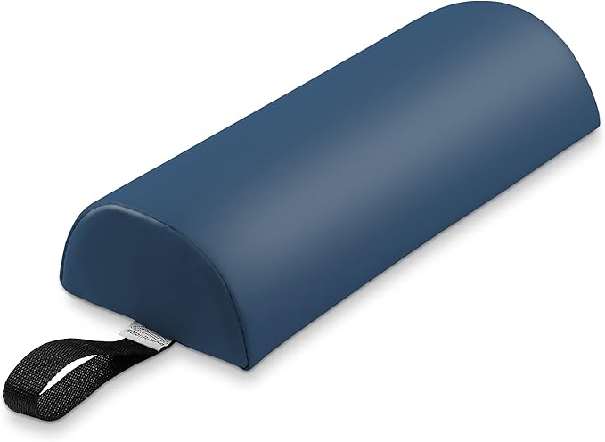 Saloniture Half Round Neck Massage Table Bolster Pillow Pad - 13 x 6 x 3 Inch - Blue