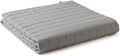 YnM 7lbs Weighted Blanket for Adults, Cotton Heavy Bed Throw Blanket with Cooling Glass Beads for All Season Use, Ideal for ~60lbs (41x60 Inches, Twin Light Grey)