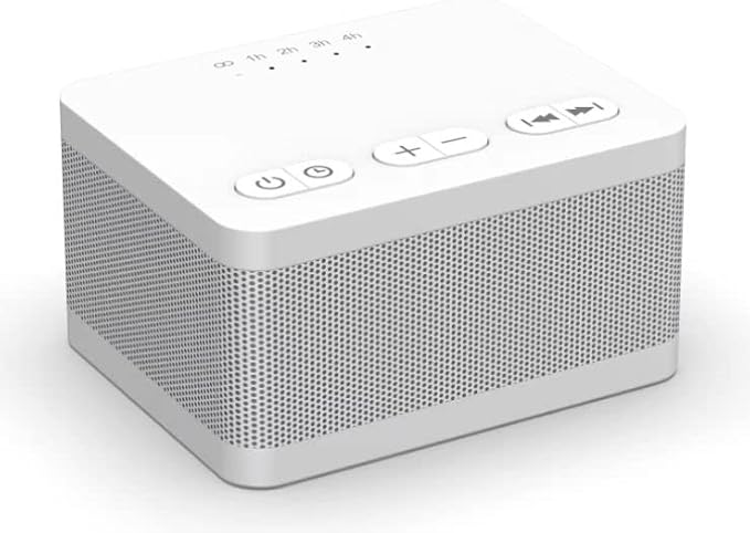Sound Machine White Noise Machine with 30 Soothing Sounds 32 Levels Volume 5 Timers and Memory Function Effectively Blocks Noise Ideal Sleep Machine for Baby Kids Adults… (White)