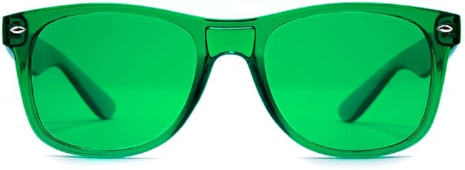 PURPLE CANYON Green Color Therapy Mood & Migraine Glasses Light Therapy Chakra Healing Glasses Chromotherapy Green Colored Lenses