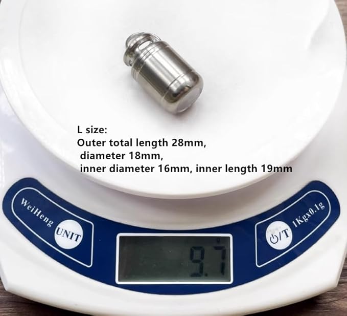 Titanium Keychain Pill Holder Mini Daily Pill Box Pendant Container Waterproof Metal Case Bottle Portable Organizer (Ti/L)