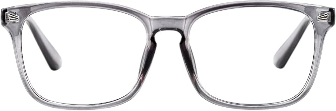 TIJN Blue Light Blocking Glasses for Women Men Clear Frame Square Nerd Eyeglasses Anti Blue Ray Computer Screen Glasses