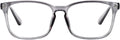 TIJN Blue Light Blocking Glasses for Women Men Clear Frame Square Nerd Eyeglasses Anti Blue Ray Computer Screen Glasses