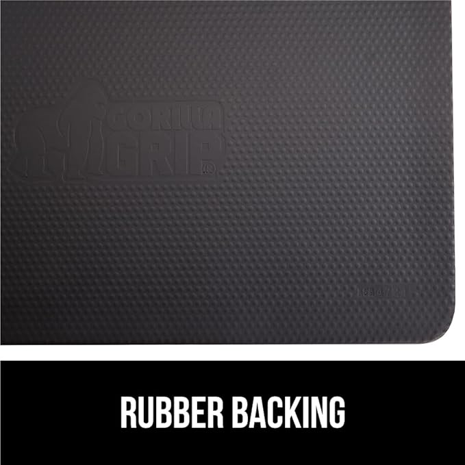 GORILLA GRIP Comfortable Cushioned Kitchen Mats for Floor, 39x20, Waterproof and Stain Resistant Soft Top, 3/4 Inch Thick Ergonomic Standing Desk Anti Fatigue Mat, Foam Supports Feet, Light Gray