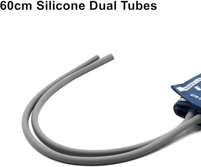 Blood Pressure PU Cuff with 60cm Dual Tubes for Neonate 6-11 cm, Reusable Replacement NIBP Cuff with Inner Airbag for BP Monitor Machine, No Connector