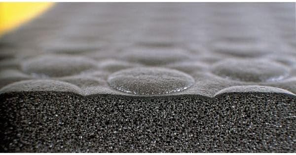 Notrax 417 Bubble Sof-Tred™ with Dyna-Shield® 3' x 12' x 1/2" Anti Fatigue Mat, Slip Resistant Bubble Textured Surface, Ideal for Industrial and Commercial Workplaces, Black, 417S0312BL