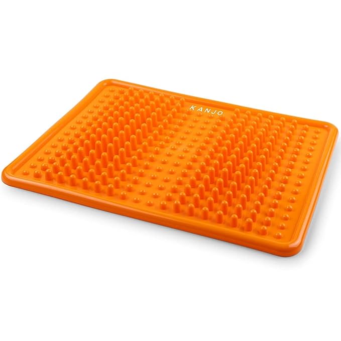 Kanjo Acupressure Foot Pain Relief Mat | Pressure Point Foot Massager for Plantar Fasciitis, Heel Pain & Arch Pain Relief | for Use at Standing Desk