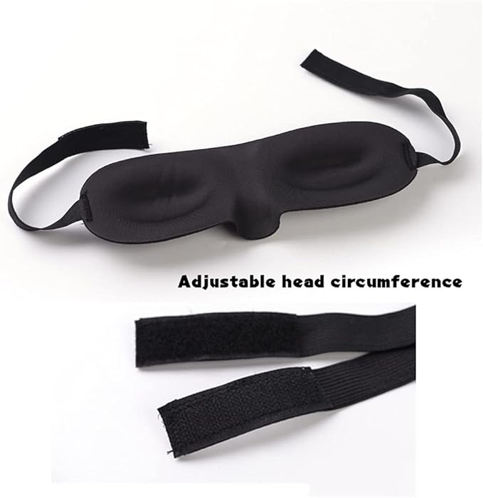 1 PCS 3D Sleep Mask for Women Men Eye Mask for Sleeping Contoured Cup Night Blindfold Mask Block Out Light for Kids Girls and Adult Grey Stripe