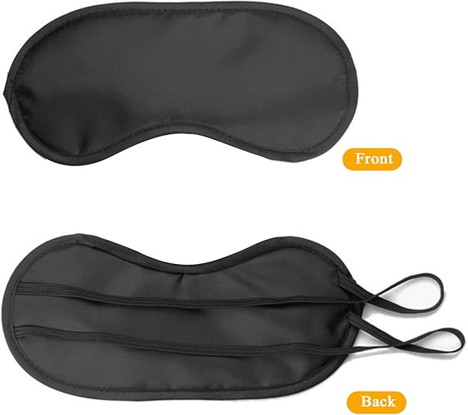 6 Pack Blindfold Eye Mask Cover Sleep Mask for Party Games Travel Sleep Team Build Party Supply with Adjustable Strap for Women Men Kids, Black