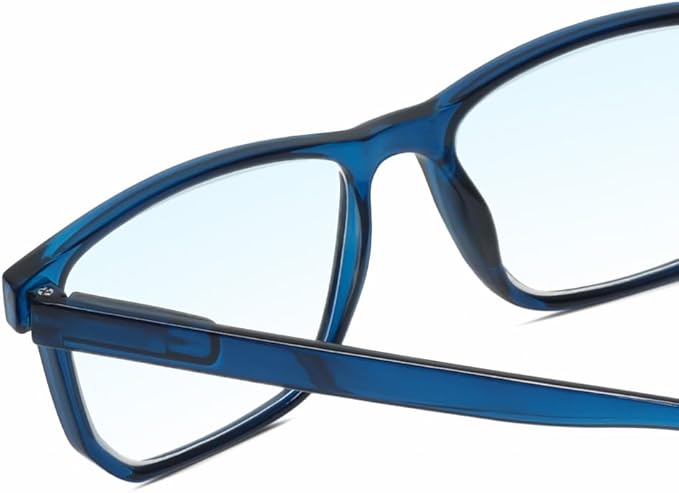 Calabria R861 Rectangular Blue Light Blocking Reading Glasses Men Women Trendy Eyeglass Work Gaming Computer Readers w/Case
