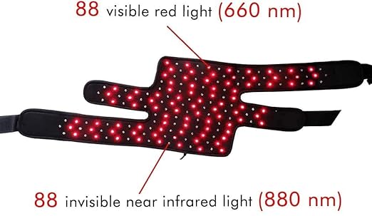 TUOB Knee Elbow Pain Therapy Device with 660nm Red Light and 880nm Near Infrared Red Light Benefits for Joint Pain Relief, Wearable Light Therapy Knee Device Relax Muscle Easily Use at Home Office