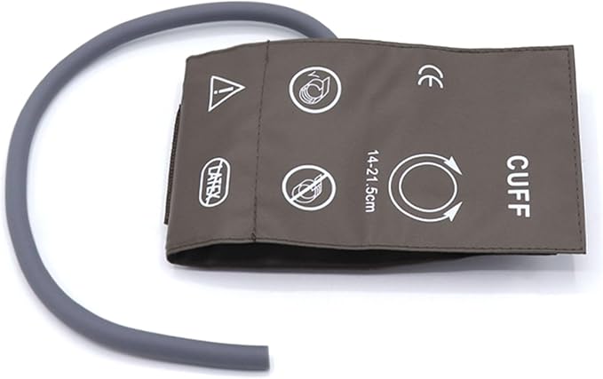 Universal NIBP Cuff for Child, 14-21.5 cm Single Tube Reusable PU Brown Replacement Blood Pressure Cuff, No Connector