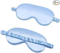 Soft Silk Sleep Eye Masks Lightweight Eye Cover Eyeshade for Night Sleeping with Elastic Strap Blue