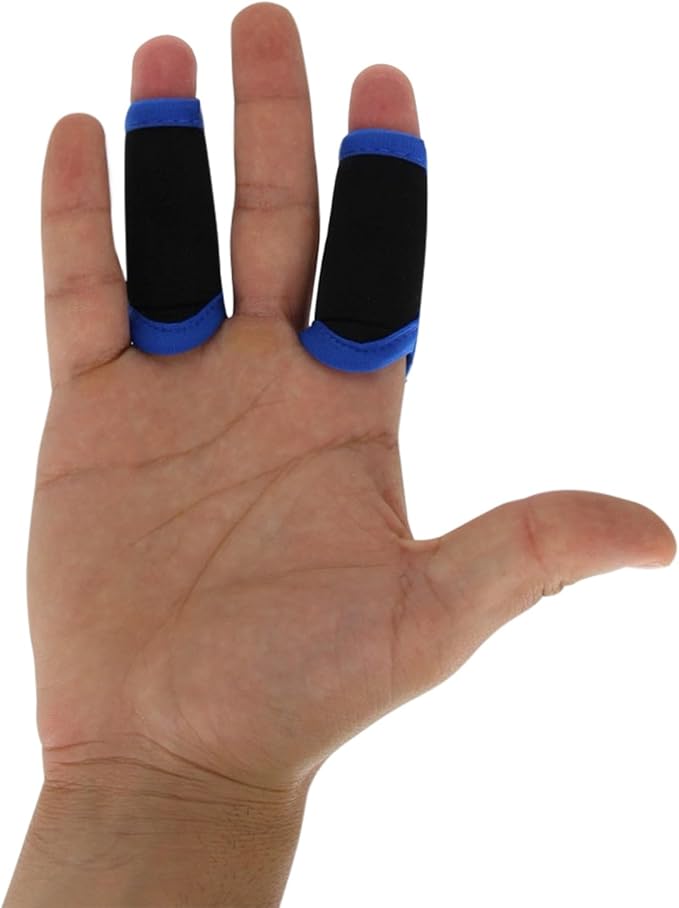 LIONTEK Single Finger Sleeve Pair - Sports Compression Finger Sleeve for BJJ, MMA, Basketball, Weight Lifting, and More